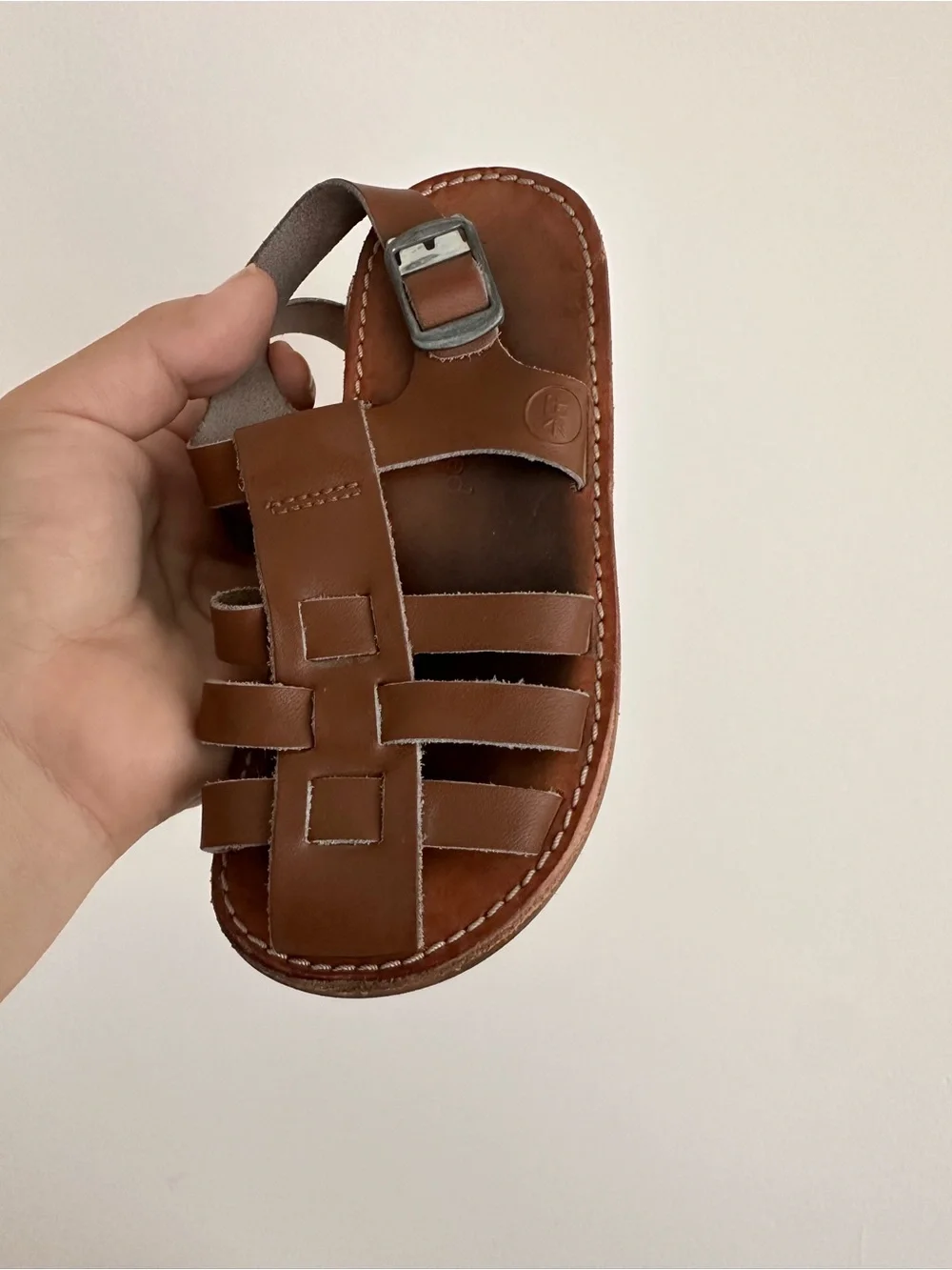 Free People Brown Leather Kids Fisherman Sandals